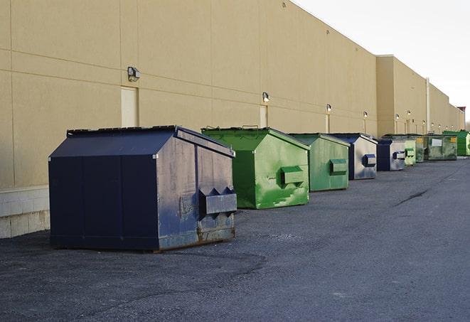 an empty dumpster ready for use at a construction site in Chester VA